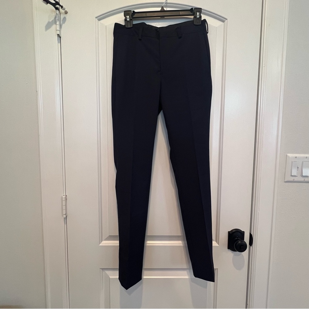 MANGO – Men’s Dress Pants Trousers – Super Slim Fit – 26/30 – Navy Check Pattern